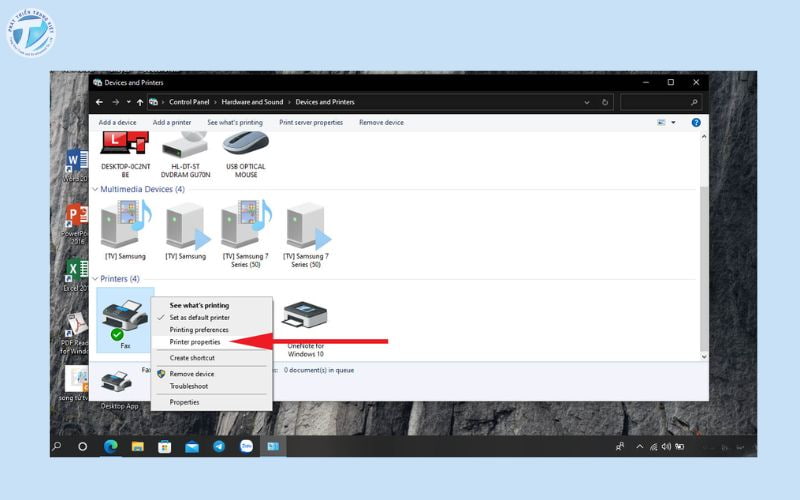 Kết nối máy tính với máy in qua mạng LAN trên Windows bước 5